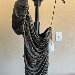 Formal dress. Metallic grey